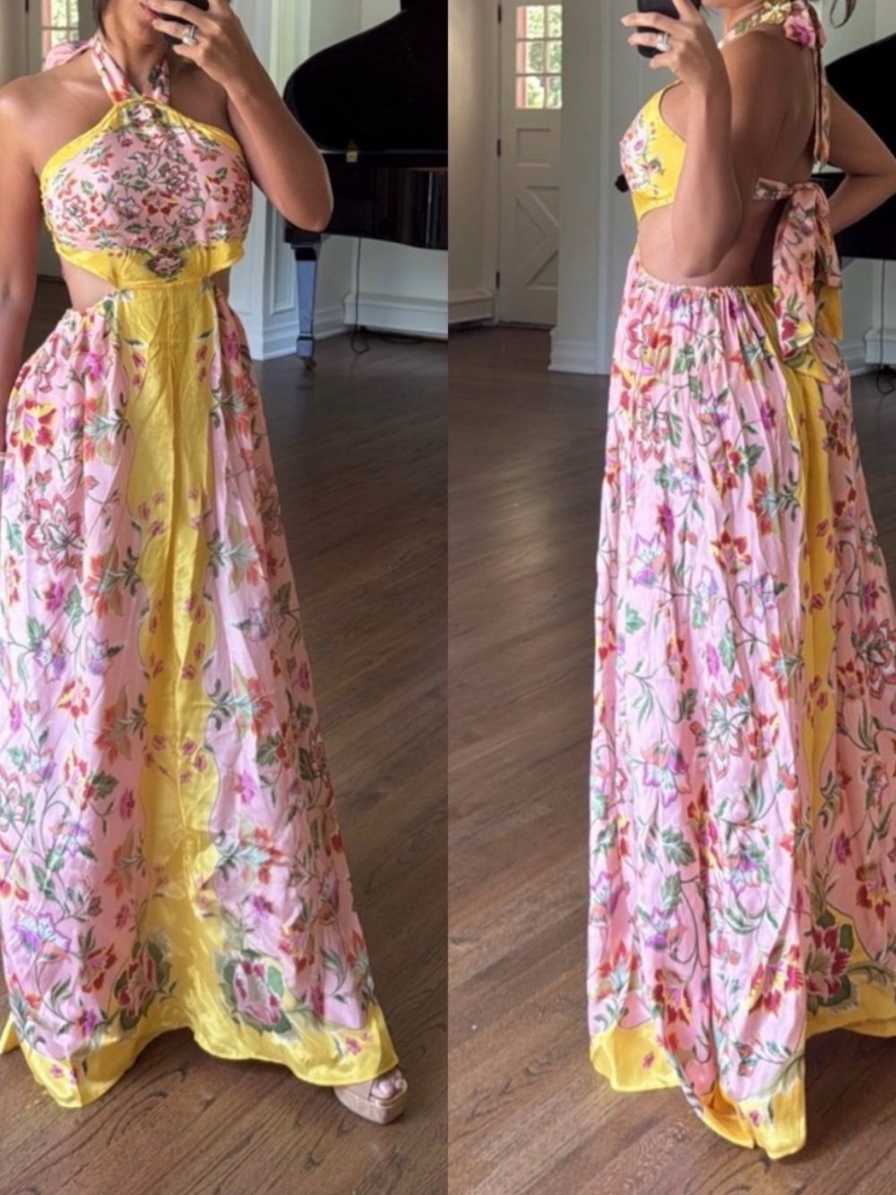 Farm Rio Beauty Scarf Maxi Halter Dress size XS - Picture 11 of 11